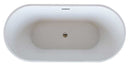 Anzzi Dover 67 in. One Piece Acrylic Freestanding Bathtub in Glossy White 3