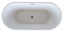 Anzzi Dover 5.6 ft. Acrylic Freestanding Non-Whirlpool Bathtub in White and Dawn Series Faucet in Chrome 3