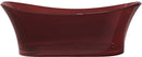 Azul 69 in. One Piece Anzzi Stone Freestanding Bathtub in Translucent Deep Red 3