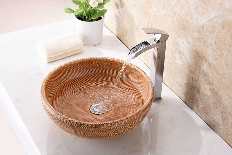 Anzzi Earthen Series Vessel Sink in Creamy Beige LS-AZ183 4