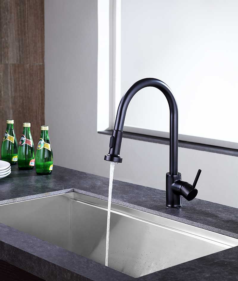 Anzzi Somba Single-Handle Pull-Out Sprayer Kitchen Faucet in Oil Rubbed Bronze KF-AZ213ORB 11