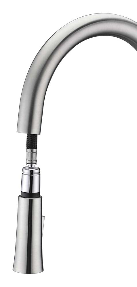 Anzzi Orbital Single Handle Pull-Down Sprayer Kitchen Faucet in Brushed Nickel KF-AZ186BN 14