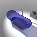 Azul 69 in. One Piece Anzzi Stone Freestanding Bathtub in Trancendent Regal Blue  7