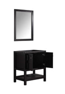Anzzi Montaigne 30 in. W x 22 in. D Vanity in Espresso with Marble Vanity Top in Carrara White with White Basin and Mirror 14