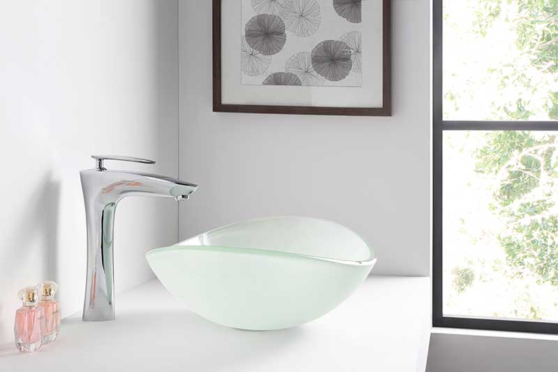 Anzzi Craft Series Deco-Glass Vessel Sink in Lustrous Frosted LS-AZ8128 7