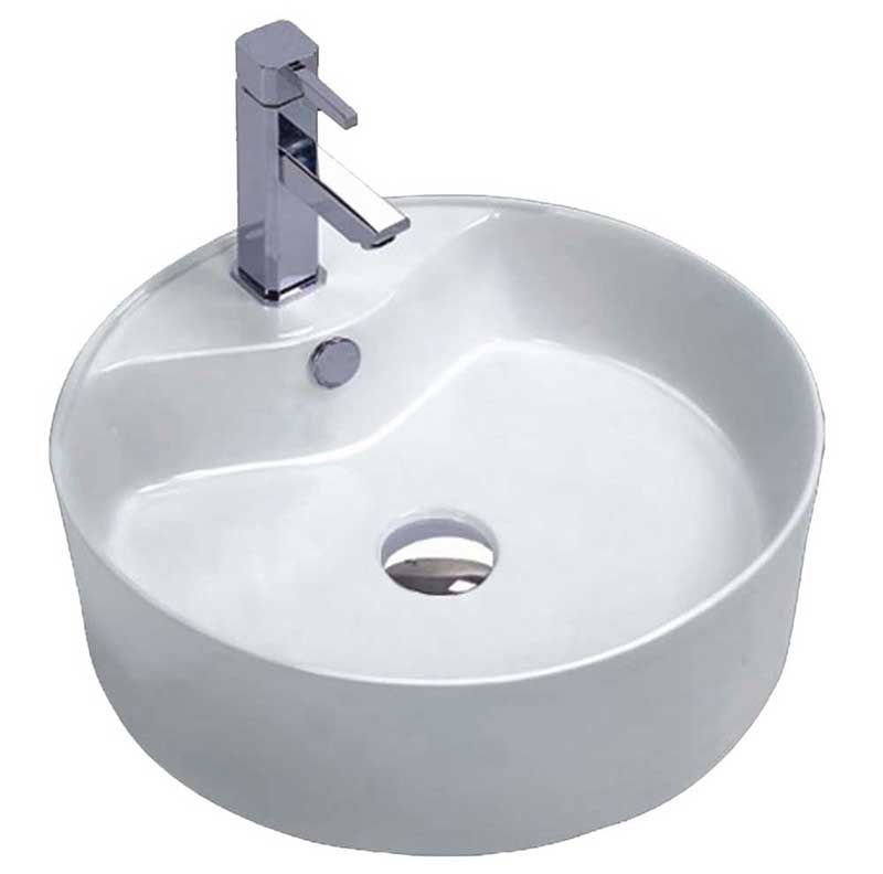 Anzzi Vitruvius Series Ceramic Vessel Sink in White