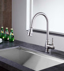 Anzzi Bell Single-Handle Pull-Out Sprayer Kitchen Faucet in Brushed Nickel KF-AZ215BN 5