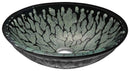 Anzzi Bravo Series Deco-Glass Vessel Sink in Lustrous Black