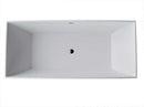 Anzzi Crema 5.9 ft. Man-Made Stone Freestanding Non-Whirlpool Bathtub in Matte White and Sol Series Faucet in Chrome 3