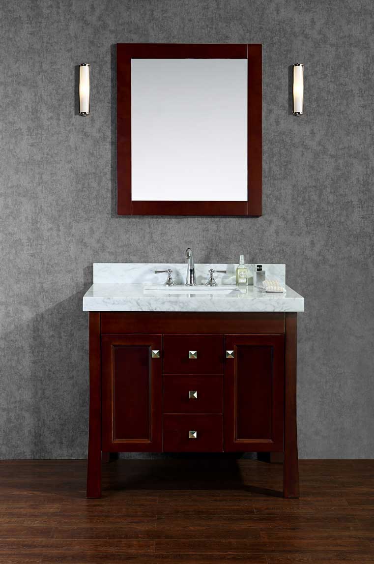 Ariel by Seacliff Greenbrier 36" Single-Sink Bathroom Vanity Set With Mirror SCGRE36SWA