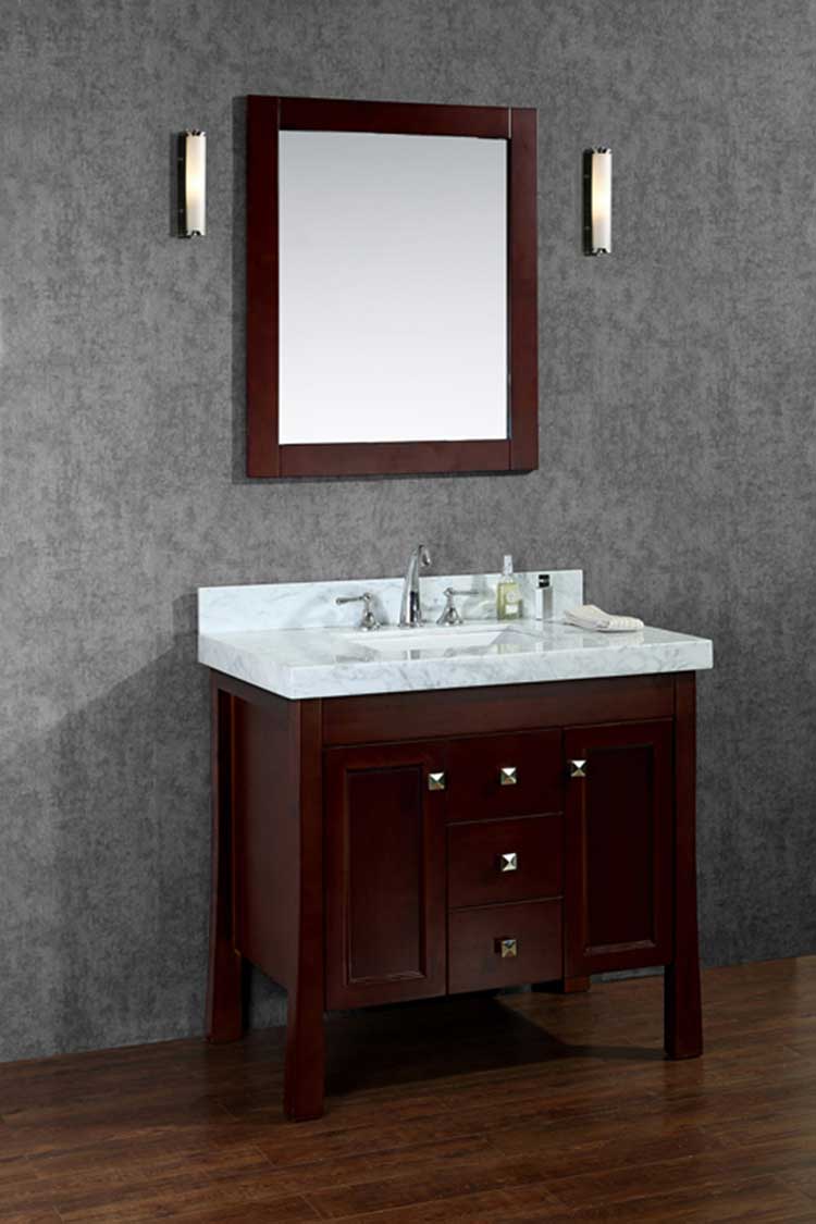 Ariel by Seacliff Greenbrier 36" Single-Sink Bathroom Vanity Set With Mirror SCGRE36SWA 2