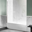 Anzzi Myth 34 in. x 58 in. Frameless Tub Door with TSUNAMI GUARD in Brushed Nickel SD-AZ053-01BN 2