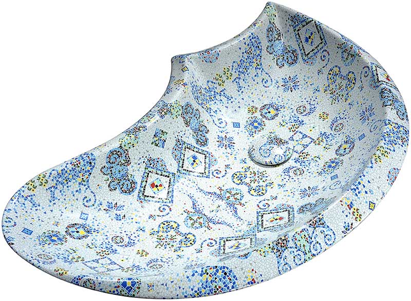 Anzzi Byzantian Series Ceramic Vessel Sink in Byzantine Mosaic Finish LS-AZ251