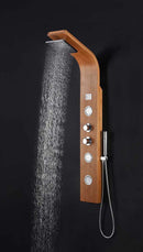Anzzi Mansion 60 in. Full Body Shower Panel with Heavy Rain Shower and Spray Wand in Natural Bamboo