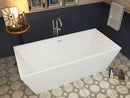 Anzzi Fjord 66.8 in. One Piece Acrylic Freestanding Bathtub in Glossy White 2