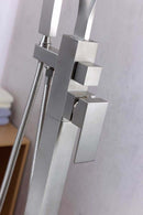 Anzzi Yosemite 2-Handle Claw Foot Tub Faucet with Hand Shower in Brushed Nickel FS-AZ0050BN 6