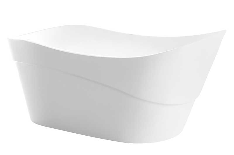 Anzzi Kahl Series 5.58 ft. Freestanding Bathtub in White FT-AZ094