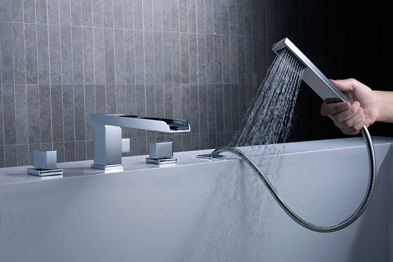 Anzzi Glymur 2-Handle Deck-Mount Roman Tub Faucet in Chrome FR-AZ039CH 5