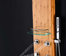 Anzzi Mansion 60 in. Full Body Shower Panel with Heavy Rain Shower and Spray Wand in Natural Bamboo