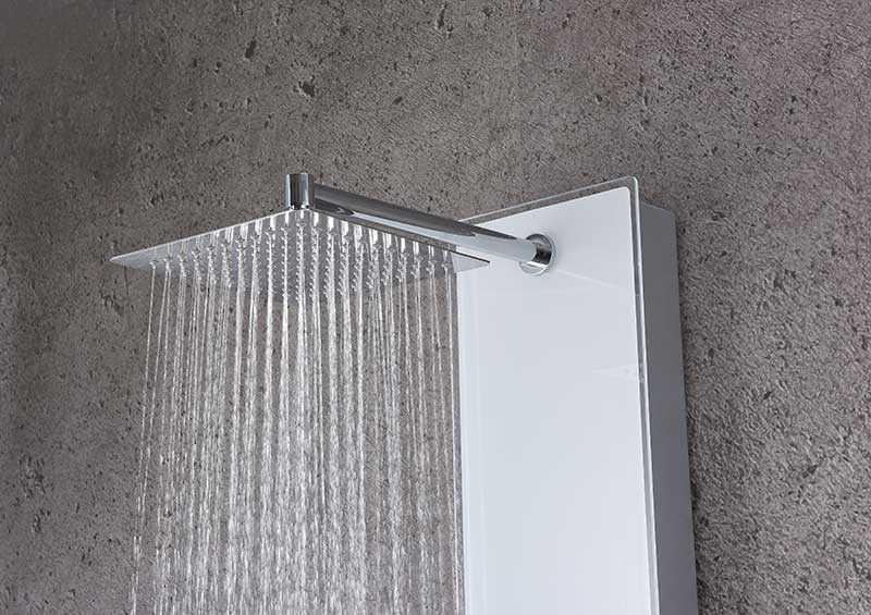Anzzi Leopard 60 in. 3-Jetted Full Body Shower Panel with Heavy Rain Shower and Spray Wand in White SP-AZ032 15