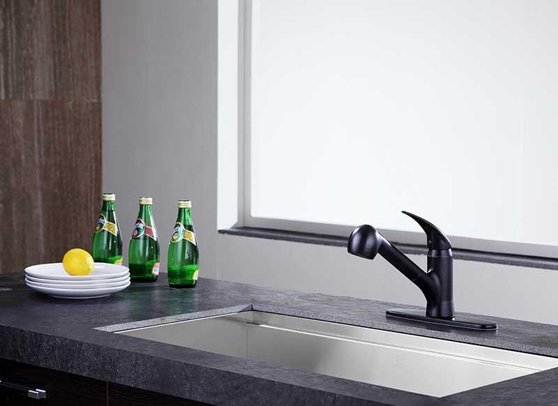 Anzzi Del Acqua Single-Handle Pull-Out Sprayer Kitchen Faucet in Oil Rubbed Bronze KF-AZ204ORB 4