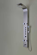 Anzzi Echo 63.5 in. 4-Jetted Full Body Shower Panel with Heavy Rain Shower and Spray Wand in Brushed Stainless Steel 13