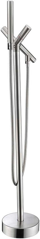 Anzzi Havasu 2-Handle Claw Foot Tub Faucet with Hand Shower in Brushed Nickel FS-AZ0042BN 15