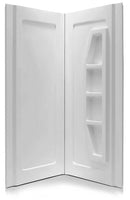 Anzzi Gradient 36 in. x 36 in. x 74 in. 2-piece DIY Friendly Corner Shower Surround in White
