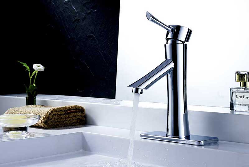 Anzzi Sage Single Handle Bathroom Sink Faucet in Polished Chrome 4