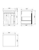 Bellaterra Home Ramsey 15" Wall-Mounted Bathroom Vanity Base 5