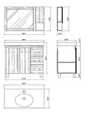Bellaterra Home Payne 8.7" x 23.6" Surface Mounted Medicine Cabinet 4