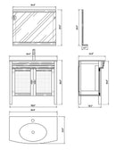 Bellaterra Home Burke 39.4" Single Vanity Set 5