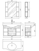 Bellaterra Home Langdon 81" Double Vanity Set 5