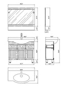 Bellaterra Home Crenshaw 39.8" Single Vanity Set 7