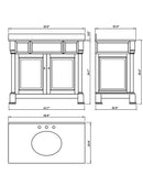 Bellaterra Home Osgood 42" Single Vanity Set 11