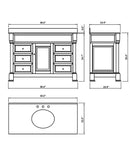 Bellaterra Home Habersham 50" Single Vanity Set 11