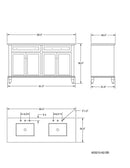 Bellaterra Home Lewis 62" Double Vanity Set 11