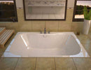 Venzi Flora 40 x 60 Rectangular Whirlpool Jetted Bathtub with Center Drain By Atlantis