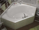 Venzi Grand Tour Luna 60 x 60 Corner Air & Whirlpool Jetted Bathtub with Center Drain By Atlantis