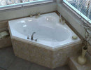 Venzi Grand Tour Ambra 60 x 60 Corner Air & Whirlpool Jetted Bathtub with Center Drain By Atlantis