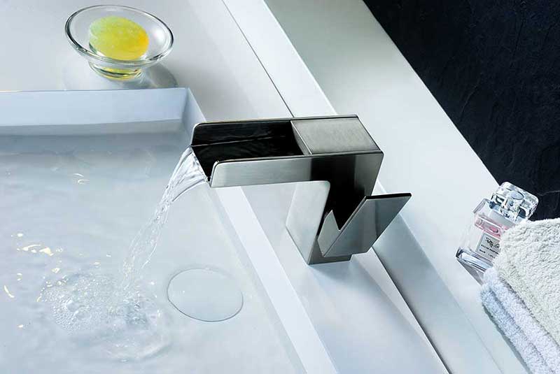 Anzzi Zhona Single Handle Bathroom Sink Faucet in Brushed Nickel 7