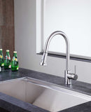 Anzzi Tycho Single-Handle Pull-Out Sprayer Kitchen Faucet in Brushed Nickel KF-AZ213BN 4