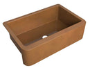 Anzzi Cyprus Farmhouse Handmade Copper 33 in. 0-Hole Single Bowl Kitchen Sink in Polished Antique Copper SK-018 5