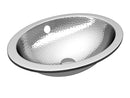 Anzzi Athenian 20 in. Handmade Drop-in Oval Bathroom Sink in Hammered Steel BS-015 6