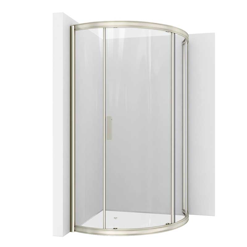 Anzzi Baron Series 39 in. x 74.75 in. Framed Sliding Shower Door in Brushed Nickel SD-AZ01-01BN 4