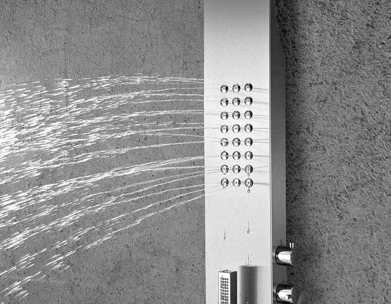 Anzzi Pier 48 in. Full Body Shower Panel with Heavy Rain Shower and Spray Wand in Brushed Steel SP-AZ076 8
