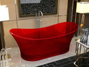 Azul 69 in. One Piece Anzzi Stone Freestanding Bathtub in Translucent Deep Red 2