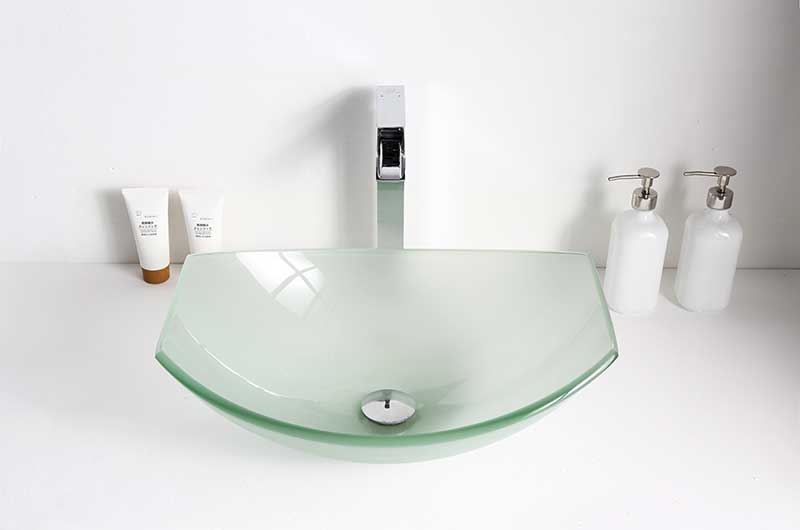 Anzzi Magician Series Deco-Glass Vessel Sink in Lustrous Frosted LS-AZ8127 4
