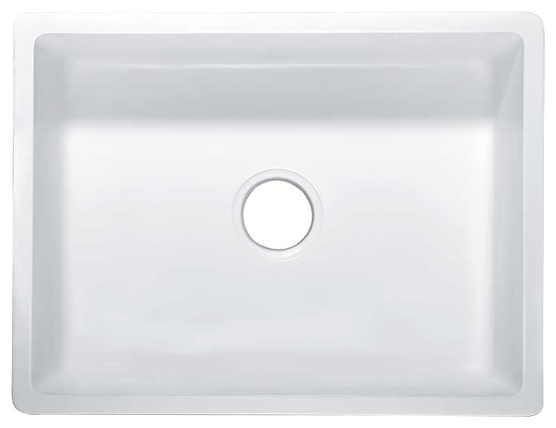 Anzzi Roine Farmhouse Reversible Glossy Solid Surface 24 in. Single Basin Kitchen Sink in White K-AZ222-1A 2