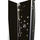 Steam Planet Kascade Hinged 59 in. x 32 in. x 84 in. Center Drain Alcove Shower Kit in Black and Chrome Hardware with 8 Body Jets 3